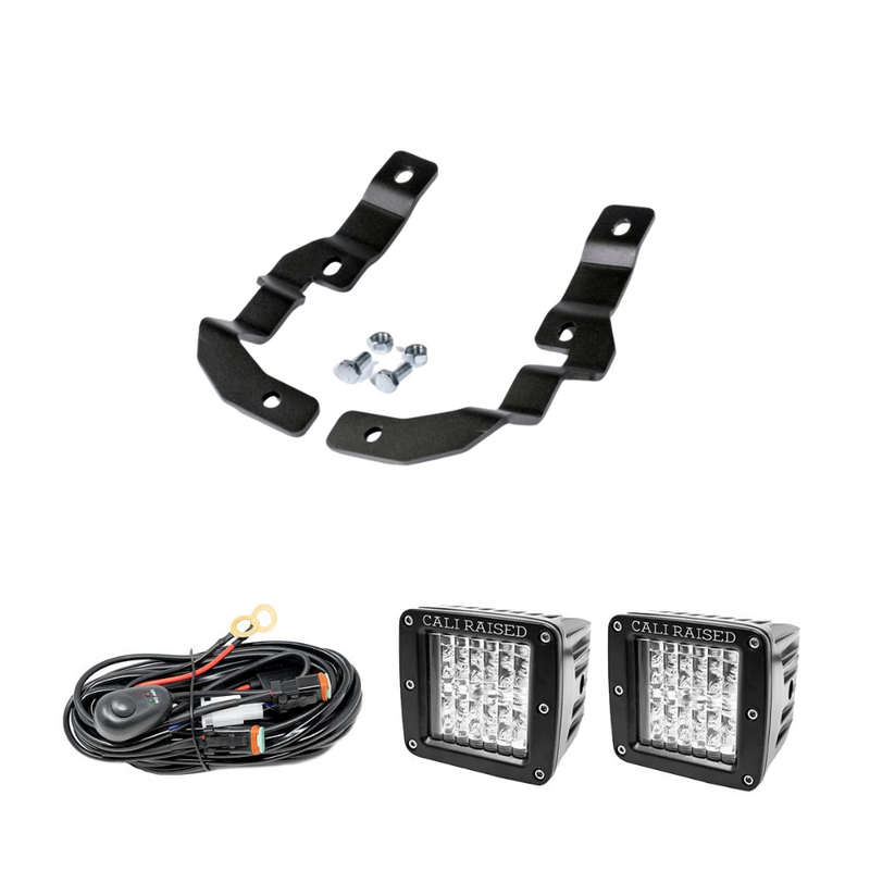 Cali Raised Low Profile LED Ditch Light Brackets Kit for Chevy Colorado (2015-2022)