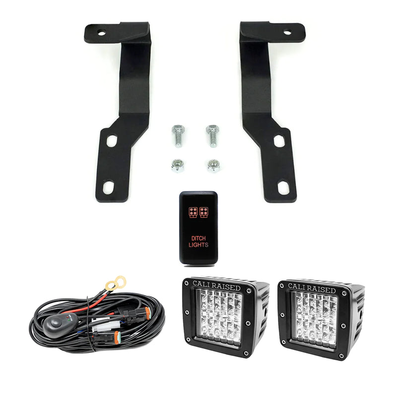 Cali Raised Low Profile LED Ditch Lights Brackets Kit for Tacoma (2005-2015)