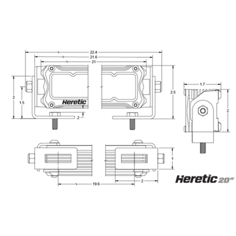 Heretic TRD Pro Grill 20" LED Light Bar for Tundra (2022-2024)
