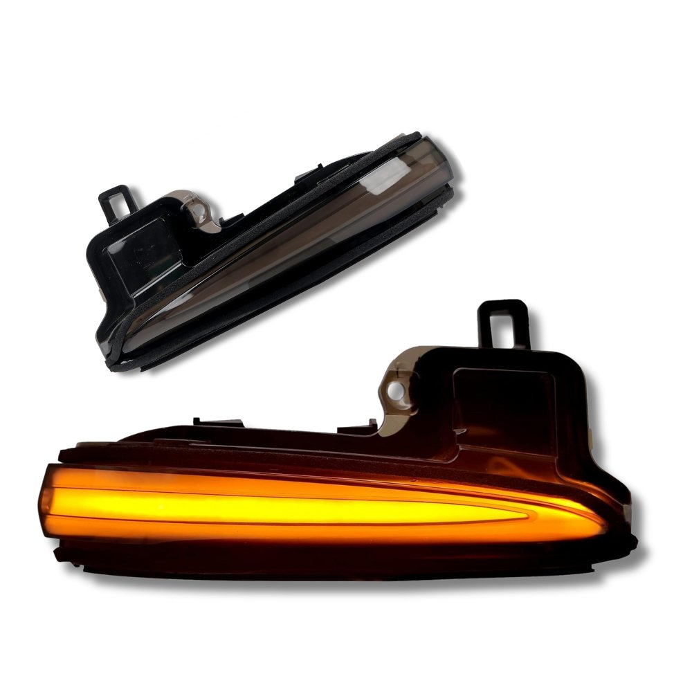 AUXITO Smoked LED Side Mirror Turn Signals For 2016-2023 Toyota Tacoma | Sequential Amber Flow | Plug & Play Upgrade