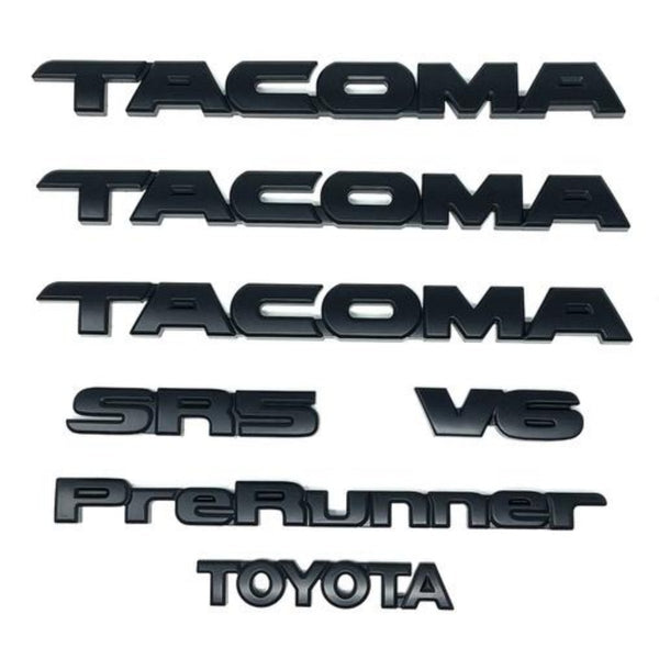 Black Tacoma Emblem Overlays (2005-2015) - Aspire Auto Accessories