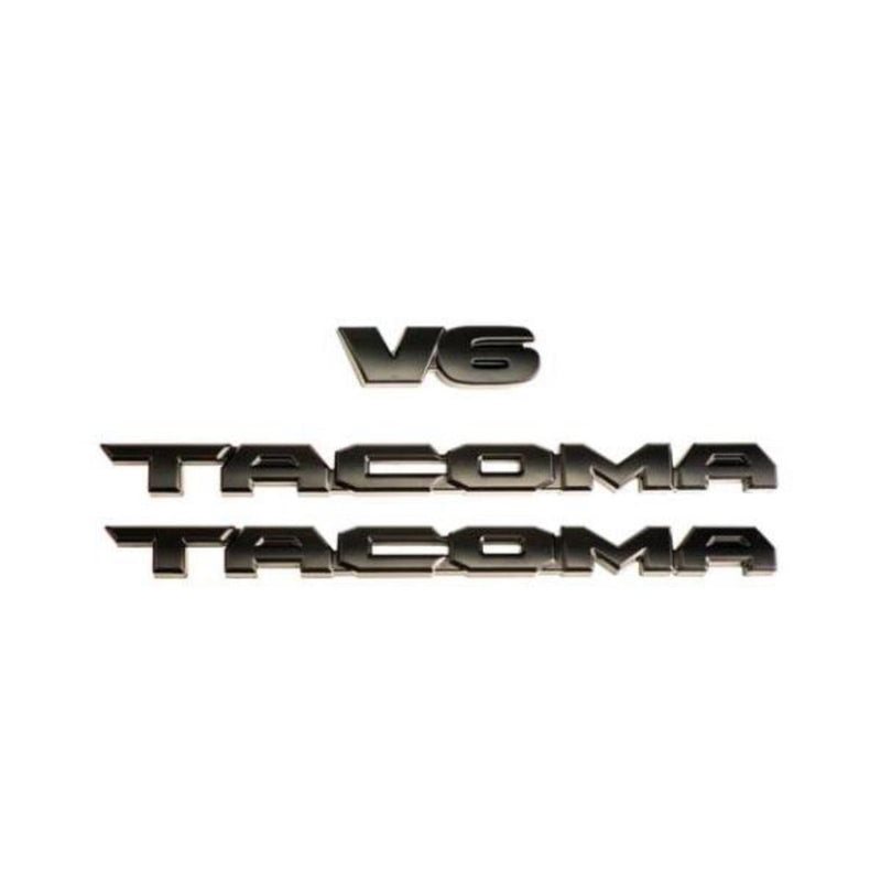 Black Tacoma Emblem Overlays (2016-2023) - Aspire Auto Accessories