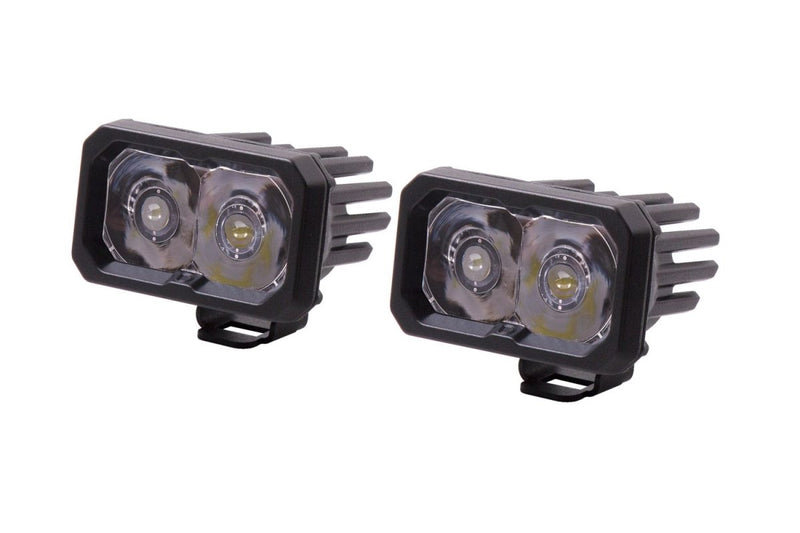 Diode Dynamics Stage Series 2" SAE/DOT White Sport Standard LED Pod (pair) - Aspire Auto Accessories