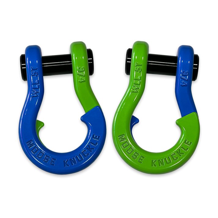 Jowl Recovery Split Shackle 3/4 - Blue Balls - Moose Knuckle - Aspire Auto Accessories