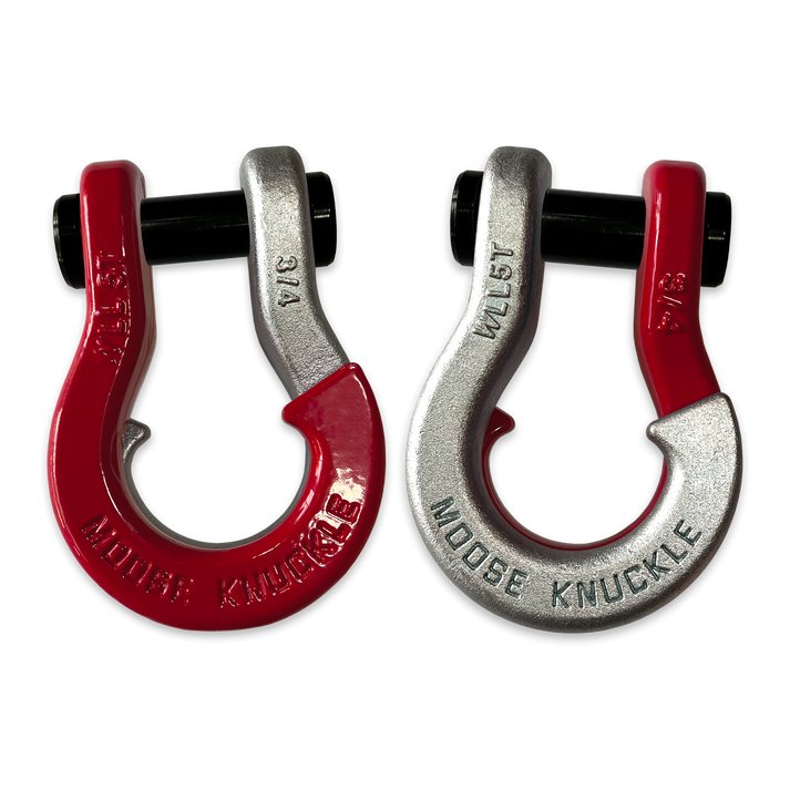 Jowl Recovery Split Shackle 3/4 - Flame Red - Moose Knuckle - Aspire Auto Accessories