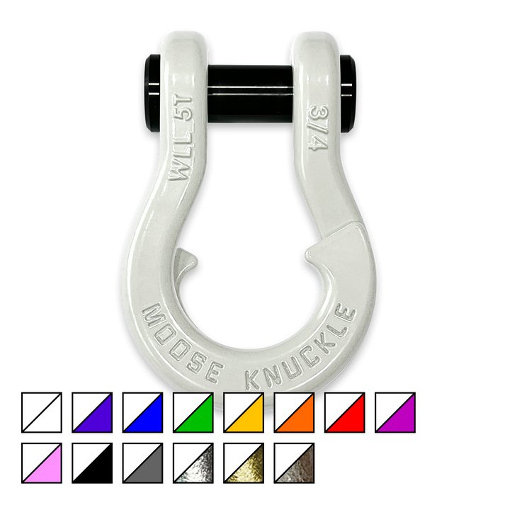 Jowl Recovery Split Shackle 3/4 - Pure White - Moose Knuckle - Aspire Auto Accessories