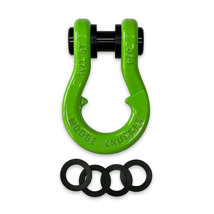 Jowl Recovery Split Shackle 3/4 - Sublime Green - Moose Knuckle - Aspire Auto Accessories
