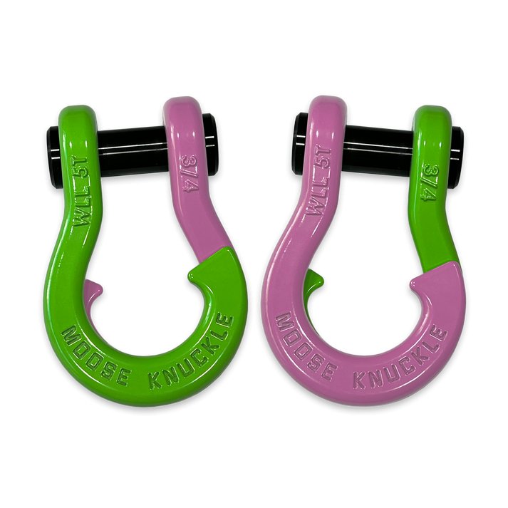 Jowl Recovery Split Shackle 3/4 - Sublime Green - Moose Knuckle - Aspire Auto Accessories