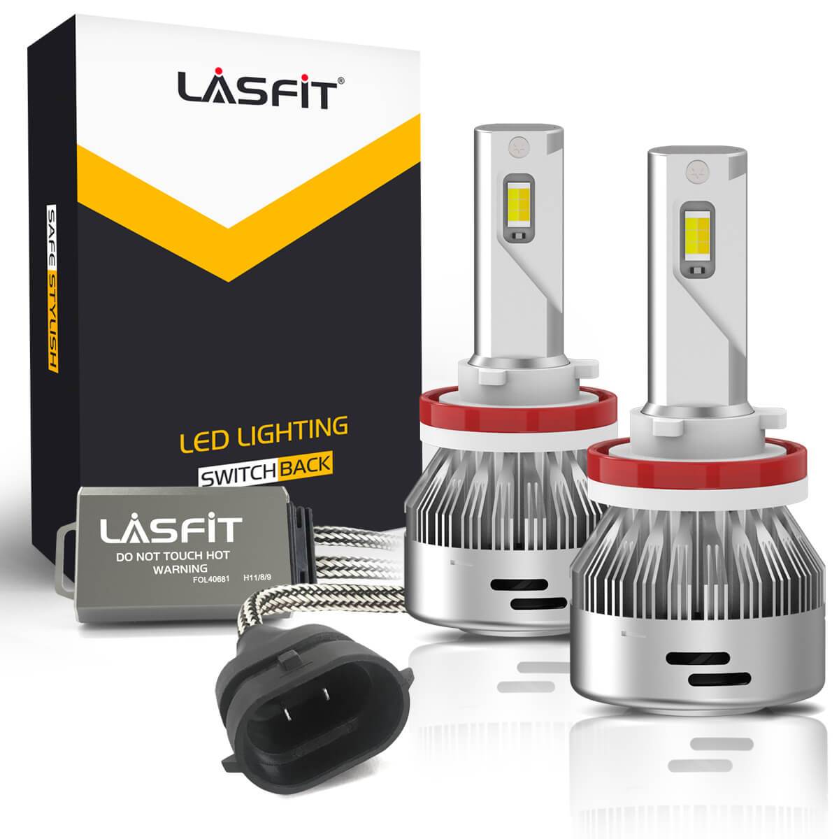 Lasfit LD Plus Switchback H8 H11 H16 LED Fog Light Bulbs Flip Chip 60W