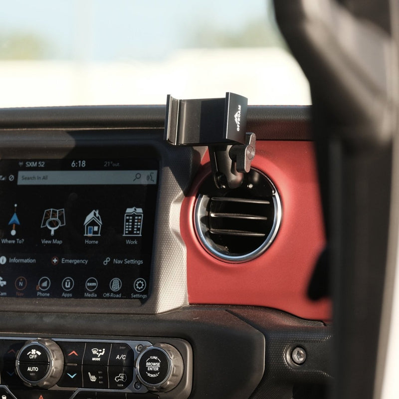 Phone Mount Kit - Jeep Wrangler & Gladiator - Aspire Auto Accessories