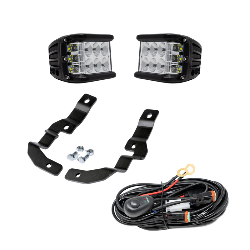 Cali Raised Low Profile LED Ditch Light Brackets Kit for Chevy Colorado (2015-2022)