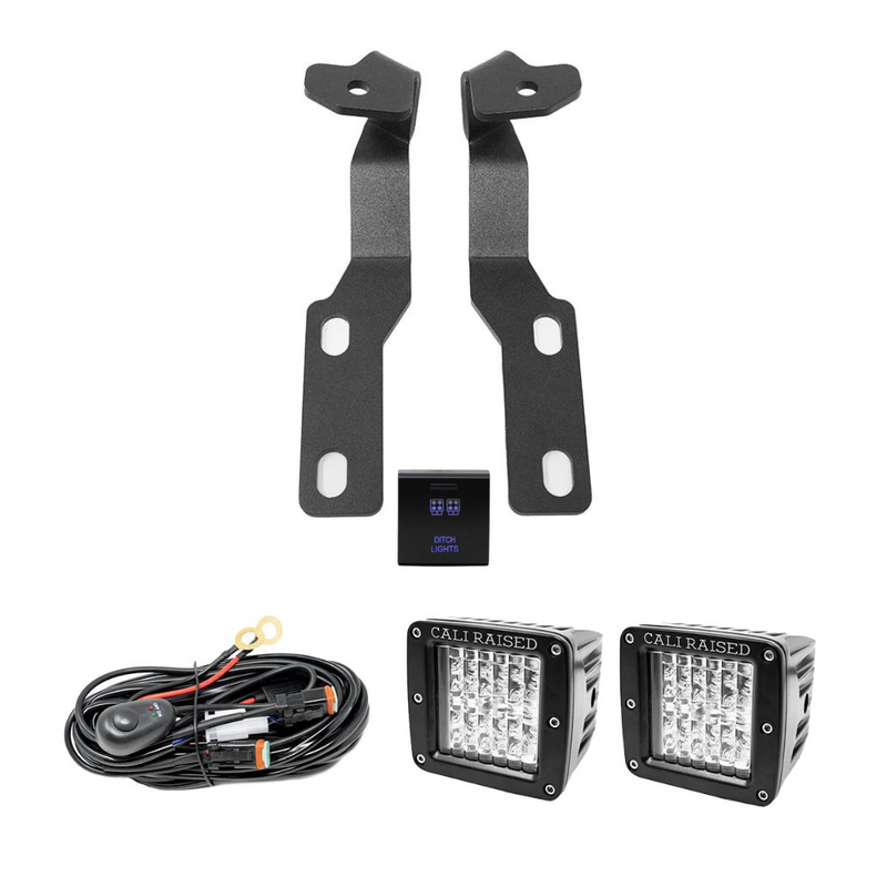 Cali Raised Low Profile LED Ditch Light Brackets Kit for RAV4 (2019-2024)
