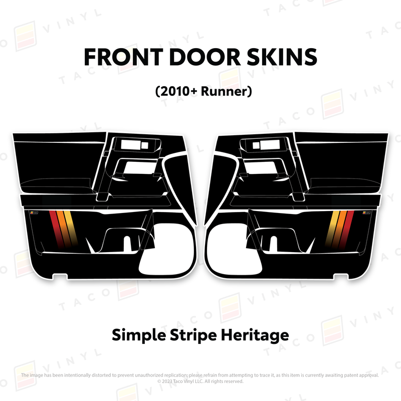 Taco Vinyl Door Skins for 4Runner (2010-2024)