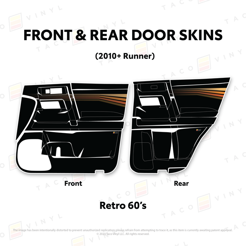 Taco Vinyl Door Skins for 4Runner (2010-2024)