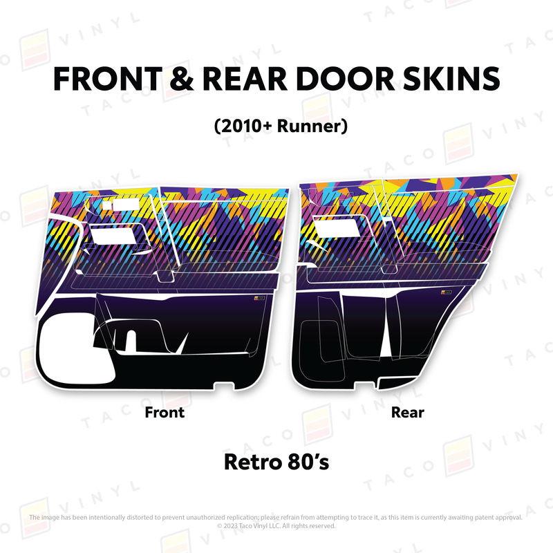 Taco Vinyl Door Skins for 4Runner (2010-2024)