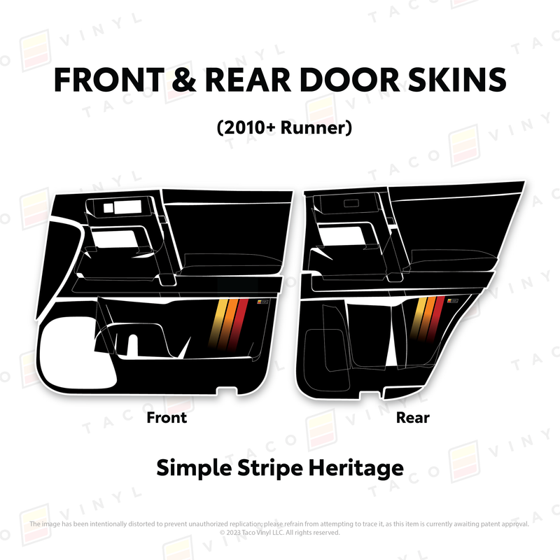 Taco Vinyl Door Skins for 4Runner (2010-2024)