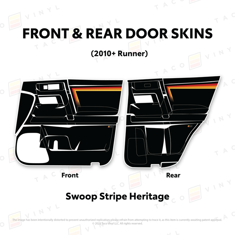 Taco Vinyl Door Skins for 4Runner (2010-2024)