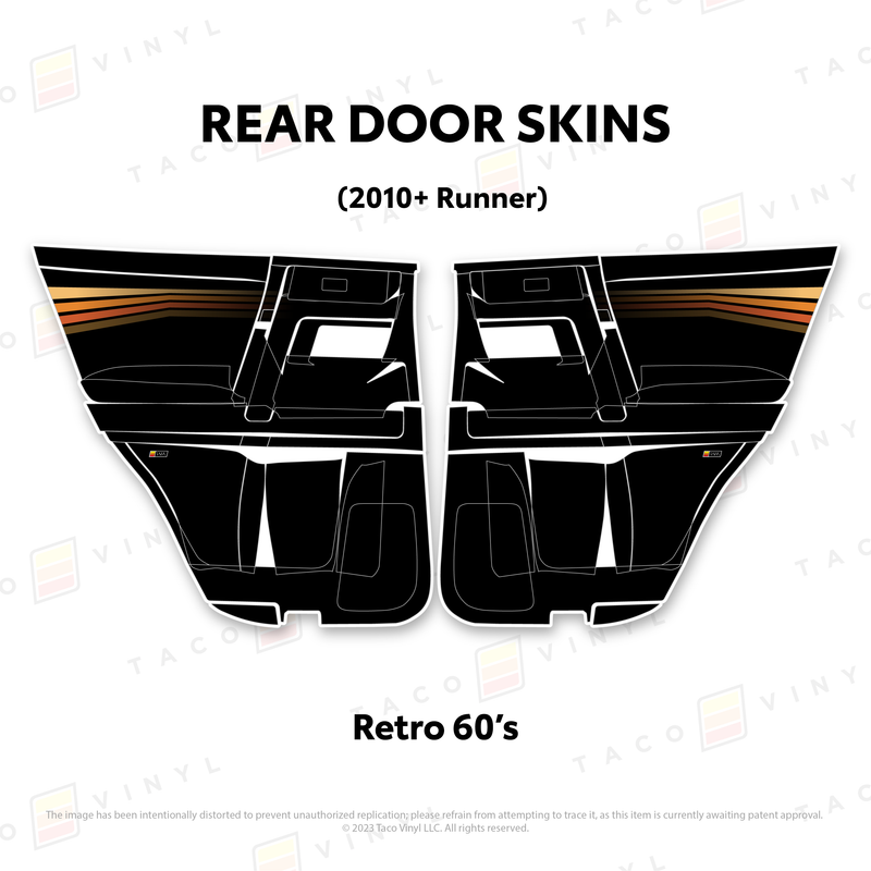 Taco Vinyl Door Skins for 4Runner (2010-2024)