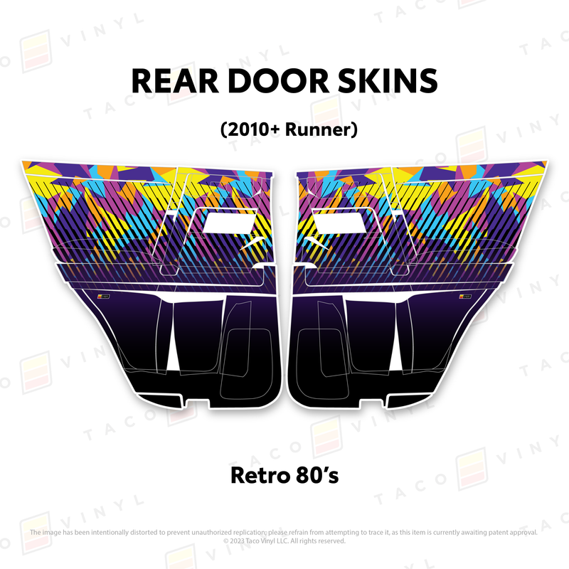 Taco Vinyl Door Skins for 4Runner (2010-2024)