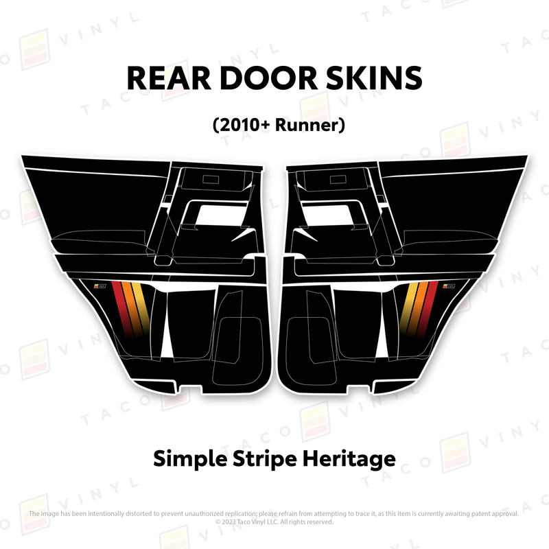 Taco Vinyl Door Skins for 4Runner (2010-2024)