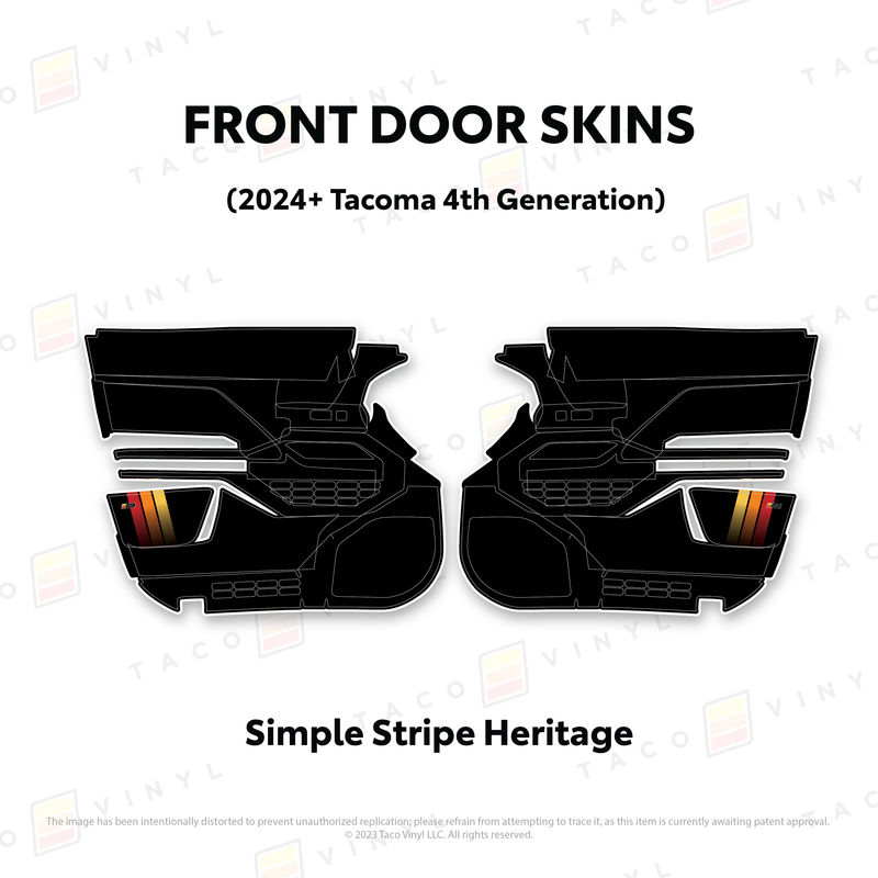 Taco Vinyl Door Skins for Tacoma (2024-2026)