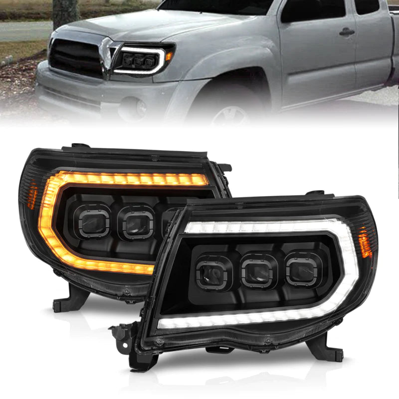 Anzo USA LED Projector Headlights - Black (2005-2011 Toyota Tacoma)