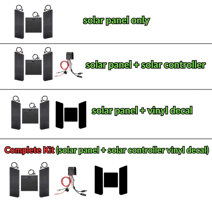 Lensun 80W Hood Solar Panel for 4Runner with Scoop (2003-2024)