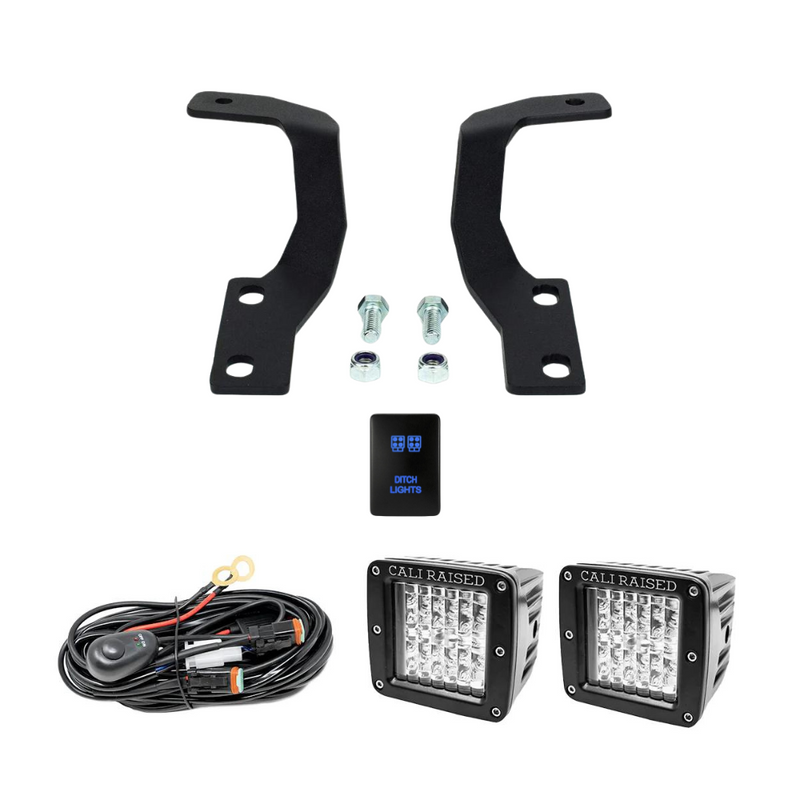 Cali Raised Low Profile LED Ditch Light Brackets Kit for 4Runner (2010-2024)