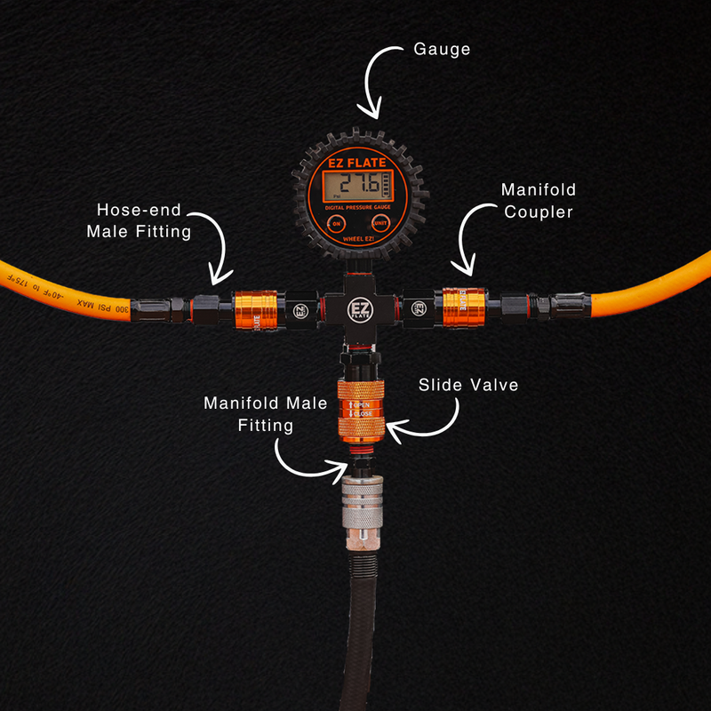 EZ Flate Hyperflex 4-Way Hose Kit with Standard Manifold