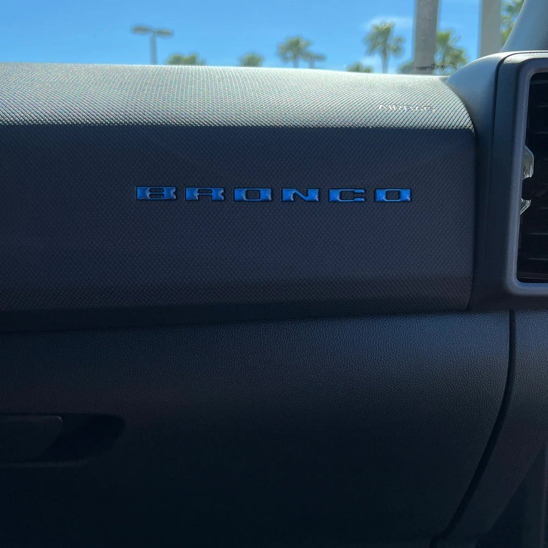 Tufskinz Passenger Dash Letter Inserts for Bronco Sport (2025-2026)