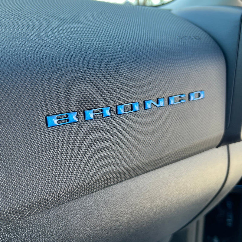 Tufskinz Passenger Dash Letter Inserts for Bronco Sport (2025-2026)