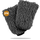 WASH&WHIPS Microfiber Chenille Car Cleaning Mitt - 2pk - Aspire Auto Accessories