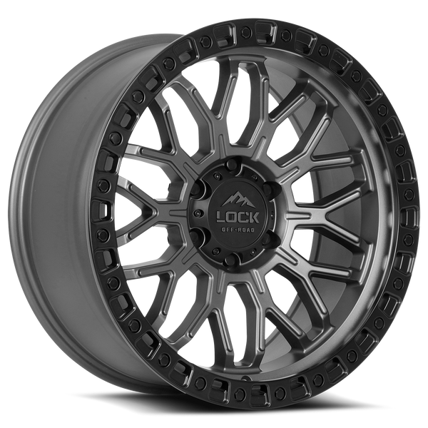 Lock Off-Road Combat Wheels (Matte Grey)