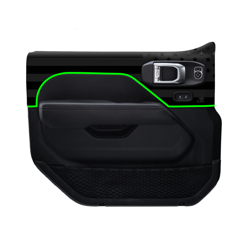 Adventure Life USA Door Skins Black Flag for Gladiator JT (2020-2025)