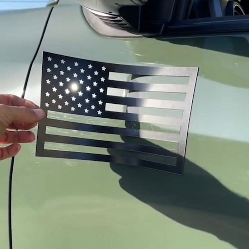 Tactilian American Flag Vehicle Magnets (Black)