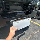 Backwoods Adventure Mods Flip Up Front License Plate Holder Hawse Fairlead