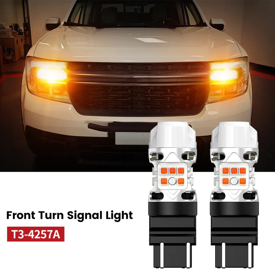 OFFKAT Smoked Amber LED Side Marker Lights – For Ford Maverick 2022-2025 – Front Left & Right Pair, Direct Replacement