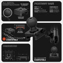TRAXX™ - Assault Track Picatinny Dash Bracket With 20LITE Phone Holder & Tablet Mount | 2016 - 2023 Toyota Tacoma - Aspire Auto Accessories