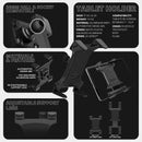 TRAXX™ - Assault Track Picatinny Dash Bracket With 20LITE Phone Holder & Tablet Mount | 2016 - 2023 Toyota Tacoma - Aspire Auto Accessories