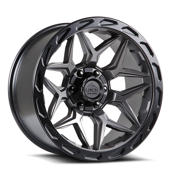 Lock Off-Road Matrix Wheel (Matte Grey)