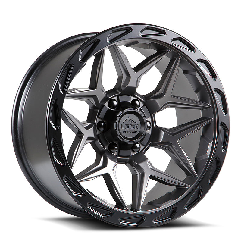 Lock Off-Road Matrix Wheel (Matte Grey)