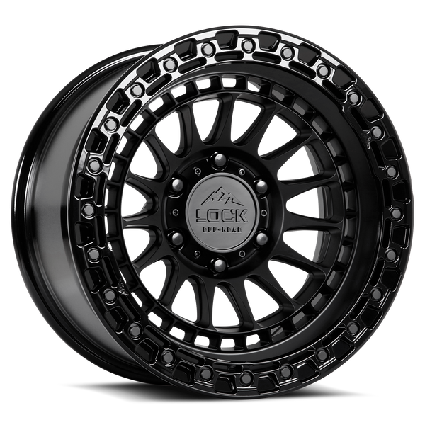 Lock Off-Road Mojave Wheels (Matte Black - Gloss Lip)