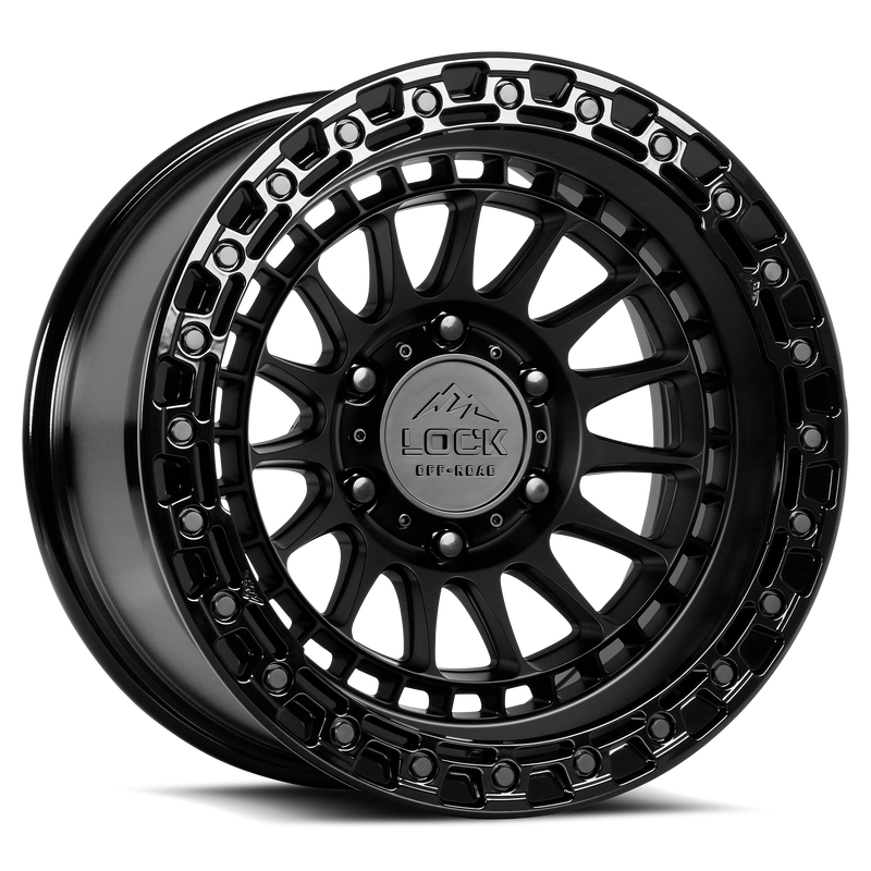 Lock Off-Road Mojave Wheels (Matte Black - Gloss Lip)