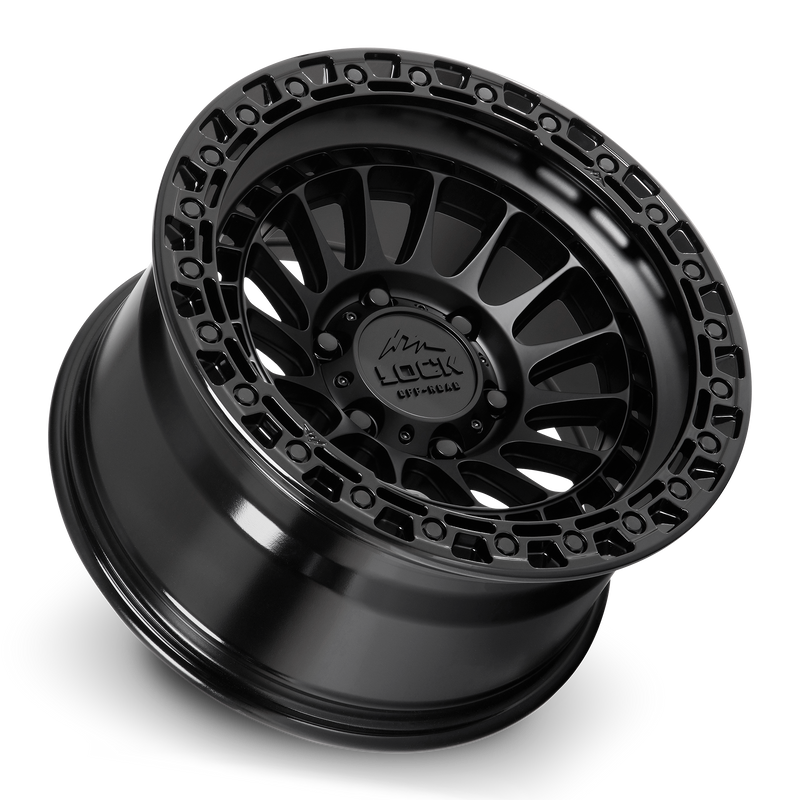 Lock Off-Road Mojave Wheels (Matte Black - Gloss Lip)