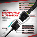 OPT7 Redline Parlux Triple Row LED Tailgate Light Bar Bundle with 7 Pin to 4 Pin Trailer Extension Adapter Harness with Reverse Wire for Tacoma (2005-2023) - Aspire Auto Accessories