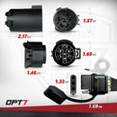 OPT7 Redline Dual 7-Pin Splitter w/Reverse Wire to 43 Inches 4-Pin Extension Adapter Harness - Aspire Auto Accessories