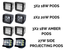 Low Profile LED Ditch Light Brackets Kit For 2010-2022 Lexus GX 460 - Aspire Auto Accessories
