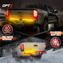 OPT7 Redline Parlux Triple Row LED Tailgate Light Bar with Reverse Light, Brake Light, & Sequential Turn Signals for Tacoma (2005-2023) - Aspire Auto Accessories
