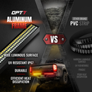 OPT7 Redline Parlux Triple Row LED Tailgate Light Bar with Reverse Light, Brake Light, & Sequential Turn Signals for Tacoma (2005-2023) - Aspire Auto Accessories