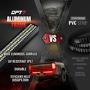 OPT7 Redline Parlux Triple Row LED Tailgate Light Bar with Reverse Light, Brake Light, & Sequential Turn Signals for Tacoma (2005-2023) - Aspire Auto Accessories